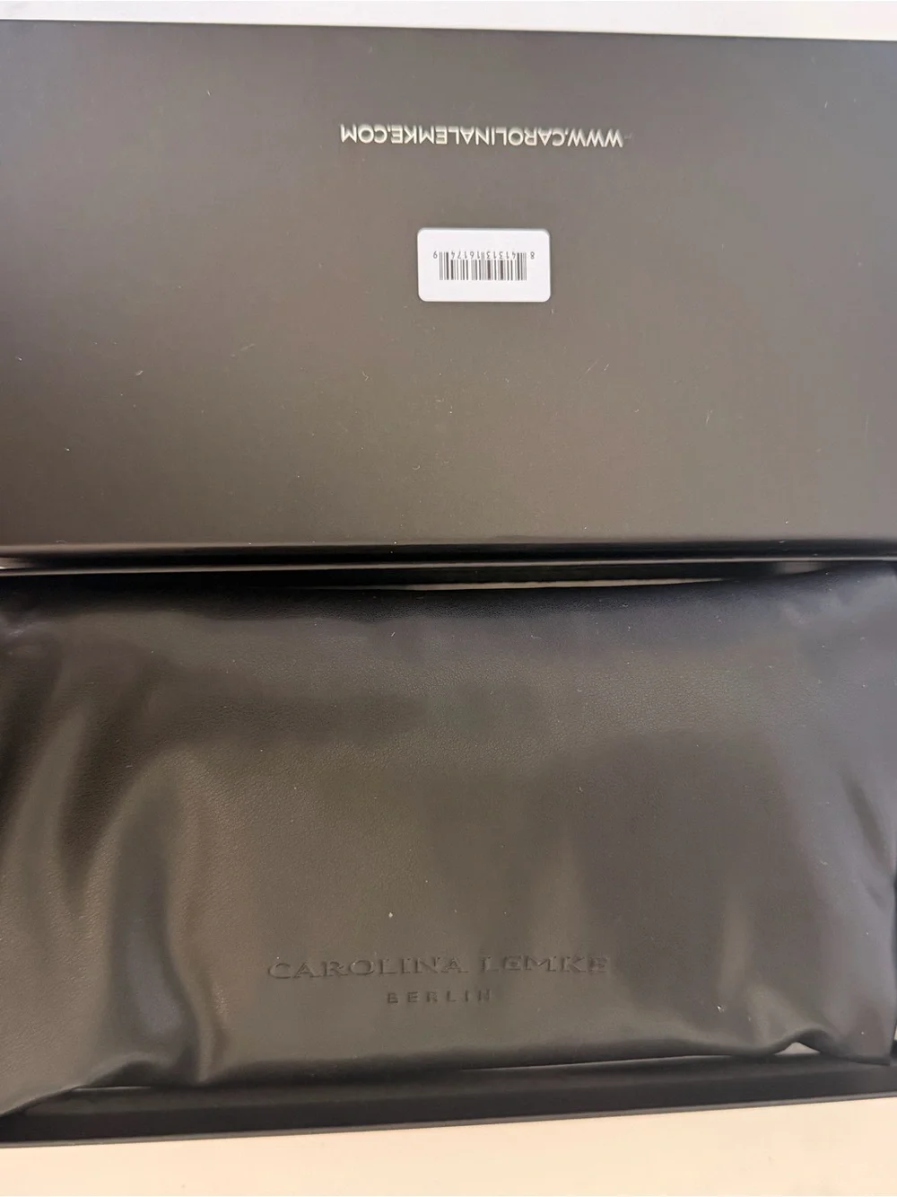 Carolina Lemke Berlin CL9354-01 Black Cat Eye Sunglasses NEW